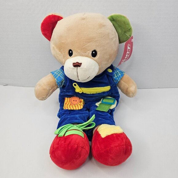 Linzy Teddy Bear Plush Sensory Learning Educational Stuffed Animal Lear to Dress - Picture 1 of 14